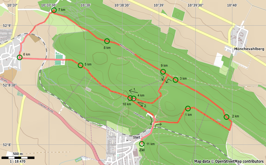 11,1 km-Lauf